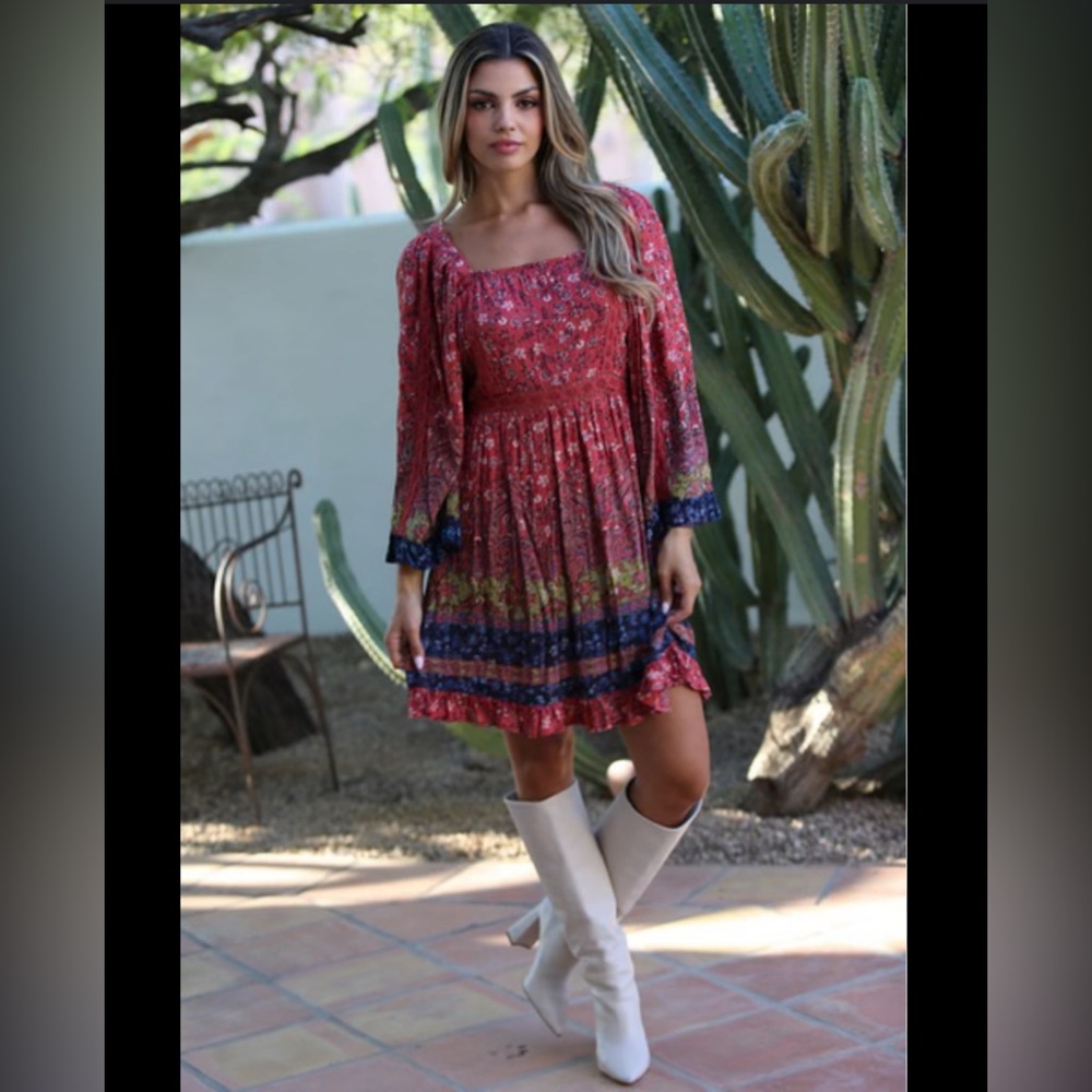 Angie Bell Sleeve Floral Mini Dress Size Medium